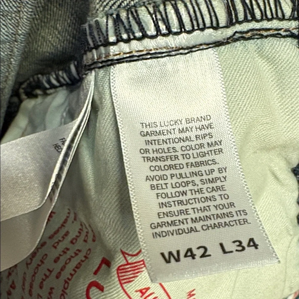 Mens Lucky Brand 181 Relaxed Straight Jeans 42 X 34